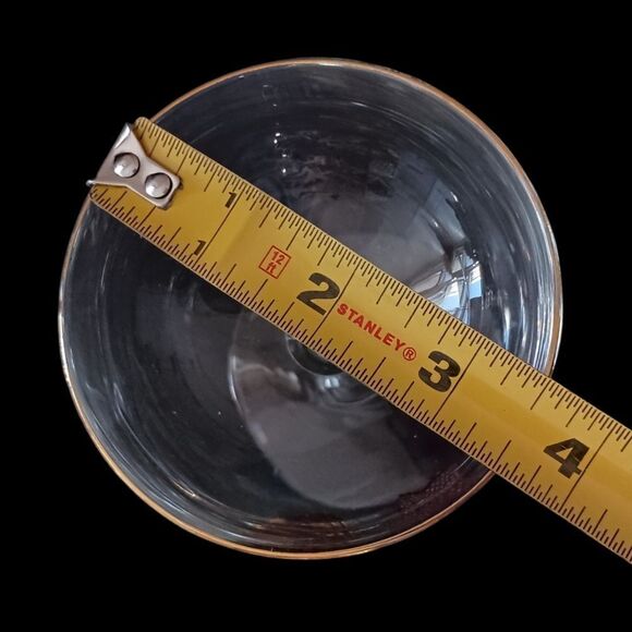 4 Libbey Gold Maple Leaf Champagne Glasses Cordial Wine Martini MAD MEN MCM - Picture 2 of 16